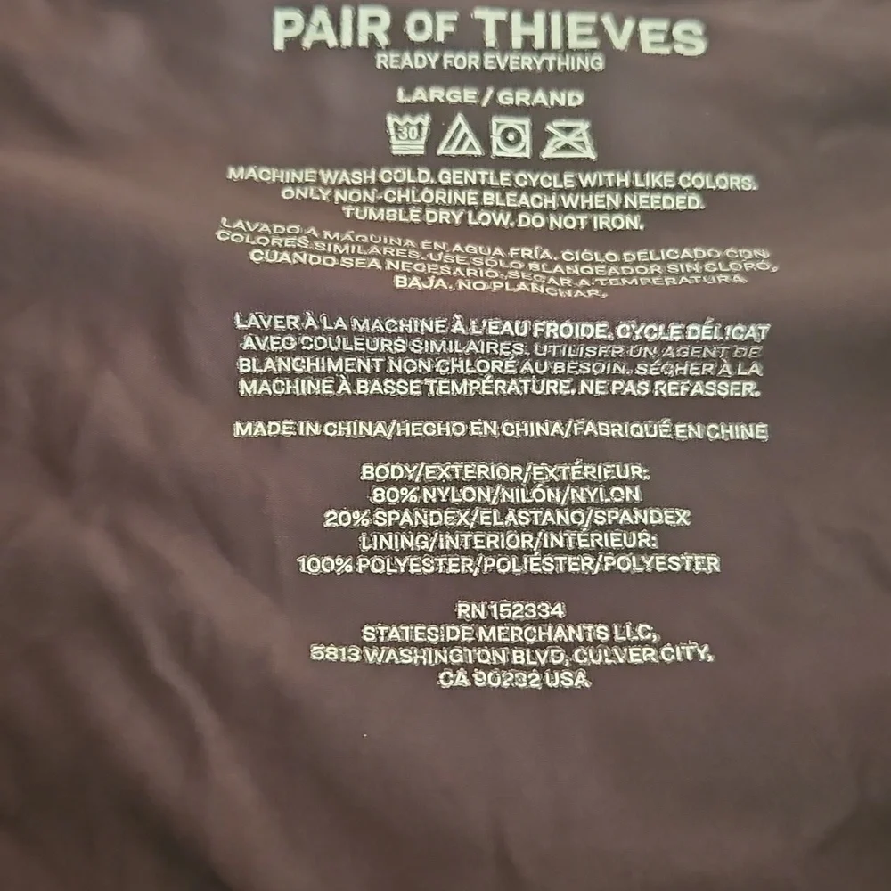 Pair Of Theives Mens Support Pouch Boxer Comfortable Size L BROWN